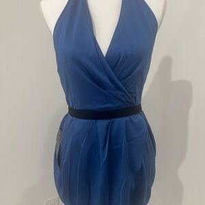 Bebe Royal Blue Backless Dress